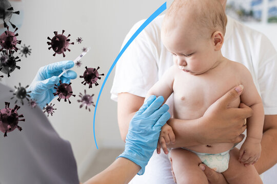 Stronger immunity - better disease resistance. children surrounded by viruses