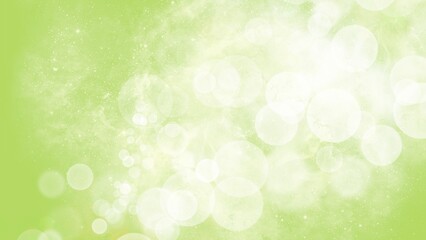 Obraz premium Abstract green bokeh illustration background.