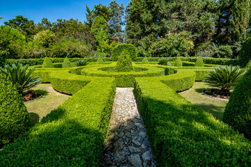 Sunny summer day view from the botanical garden called Giardino Botanico La Cutura S.r.l., Contrada...