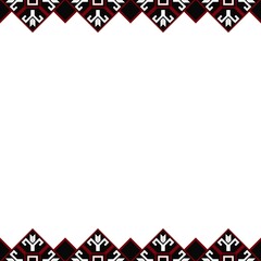 Obraz premium Geometric Ethnic oriental pattern traditional . Floral necklace embroidery design for fashion women.background,wallpaper,clothing and wrapping.