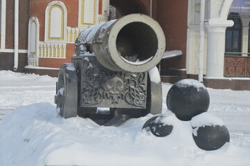 cannon in the snow