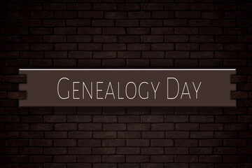 Obraz premium March month, day of March. Genealogy Day, on Bricks Background