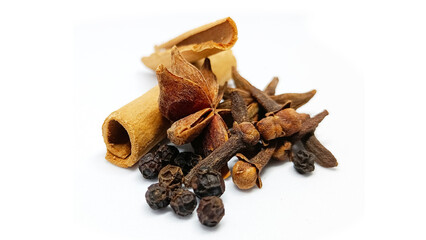 Cinnamon, cloves, star anise and black pepper