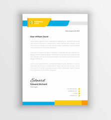 Business concept style modern letter head templates