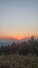 sunset in the mountains