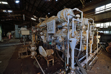 炭鉱施設の廃墟「発電所跡」