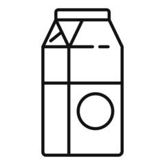 Milk pack icon outline vector. Dairy calcium