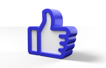 3d Like illustration white and blue