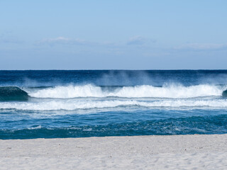 south korea in the east sea waves