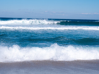 south korea in the east sea waves