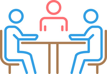 meeting line icon