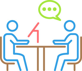 meeting line icon