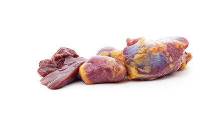 Group of chicken offal.