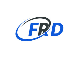 FRD letter creative modern elegant swoosh logo design