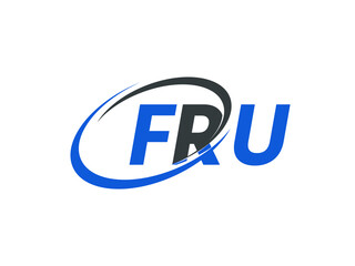 FRU letter creative modern elegant swoosh logo design