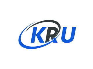 KRU letter creative modern elegant swoosh logo design