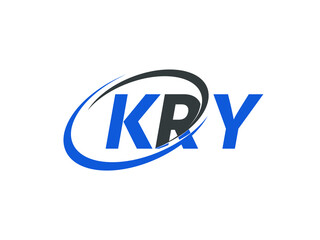 KRY letter creative modern elegant swoosh logo design