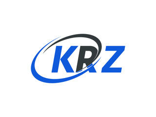 KRZ letter creative modern elegant swoosh logo design