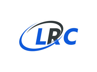 LRC letter creative modern elegant swoosh logo design