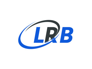 LRB letter creative modern elegant swoosh logo design