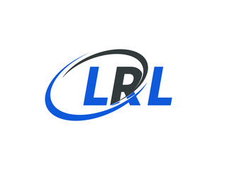 LRL letter creative modern elegant swoosh logo design