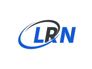LRN letter creative modern elegant swoosh logo design