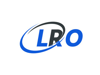 LRO letter creative modern elegant swoosh logo design