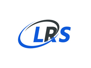 LRS letter creative modern elegant swoosh logo design