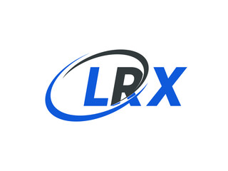 Obraz premium LRX letter creative modern elegant swoosh logo design