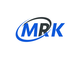 Obraz premium MRK letter creative modern elegant swoosh logo design