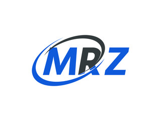 MRZ letter creative modern elegant swoosh logo design