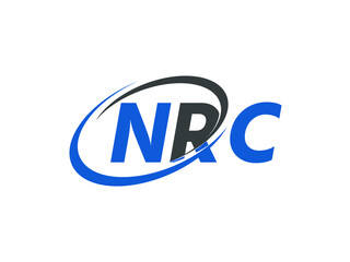 NRC letter creative modern elegant swoosh logo design
