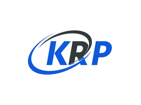KRP letter creative modern elegant swoosh logo design