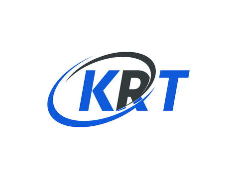 KRT letter creative modern elegant swoosh logo design