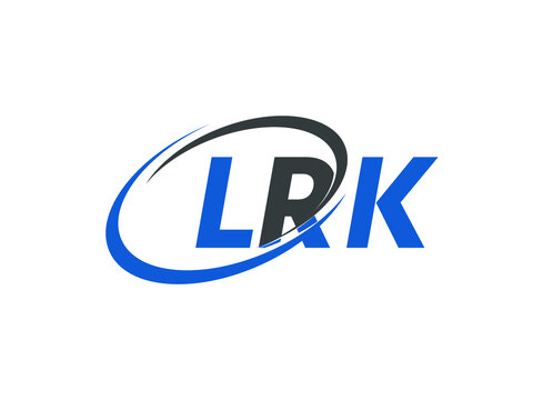 LRK letter creative modern elegant swoosh logo design