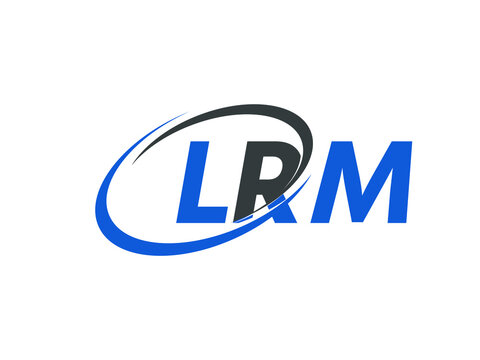 LRM letter creative modern elegant swoosh logo design