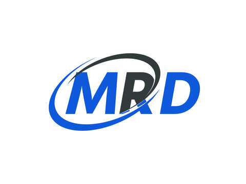 MRD letter creative modern elegant swoosh logo design