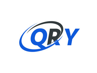 Obraz premium QRY letter creative modern elegant swoosh logo design