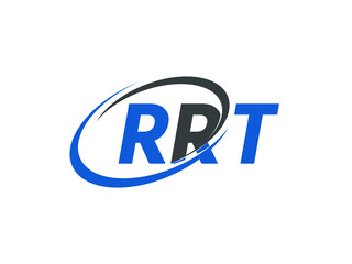 RRT letter creative modern elegant swoosh logo design