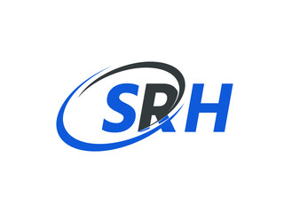SRH letter creative modern elegant swoosh logo design
