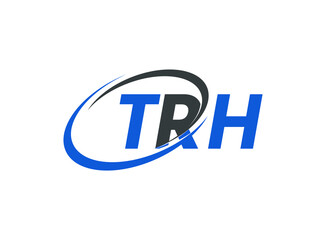 TRH letter creative modern elegant swoosh logo design
