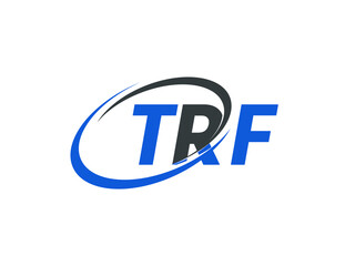 Obraz premium TRF letter creative modern elegant swoosh logo design