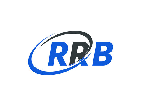 RRB letter creative modern elegant swoosh logo design