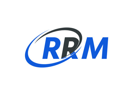 RRM letter creative modern elegant swoosh logo design