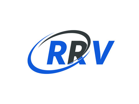 RRV letter creative modern elegant swoosh logo design