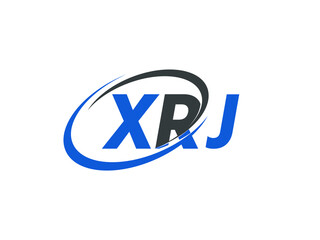 XRJ letter creative modern elegant swoosh logo design