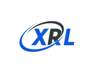 XRL letter creative modern elegant swoosh logo design