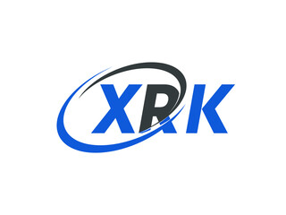 XRK letter creative modern elegant swoosh logo design