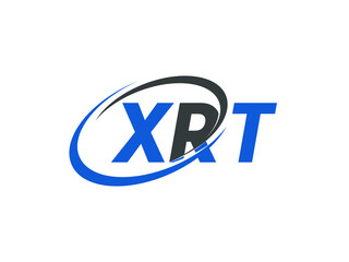 XRT letter creative modern elegant swoosh logo design