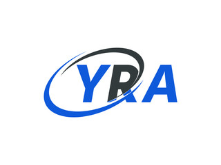 YRA letter creative modern elegant swoosh logo design
